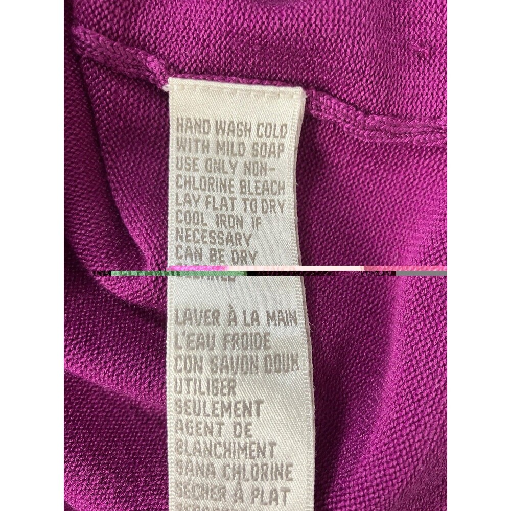 Jones New York Womens Silk Blend Tank Sweater Fushia Size M - Picture 3 of 4